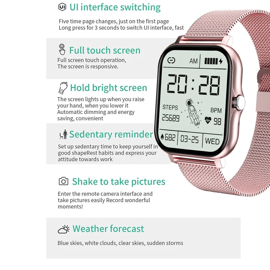 All-in-One Smartwatch – Call & Dial, Fitness Tracking, App Alerts, iPhone & Android Compatible