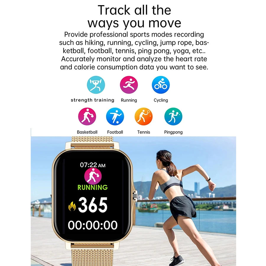 All-in-One Smartwatch – Call & Dial, Fitness Tracking, App Alerts, iPhone & Android Compatible