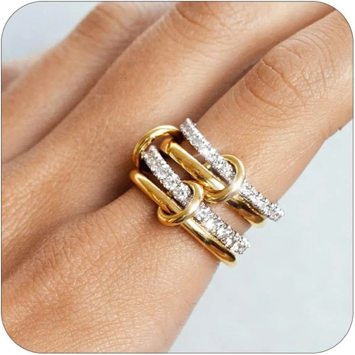 Chic Two - Tone Ring Set
